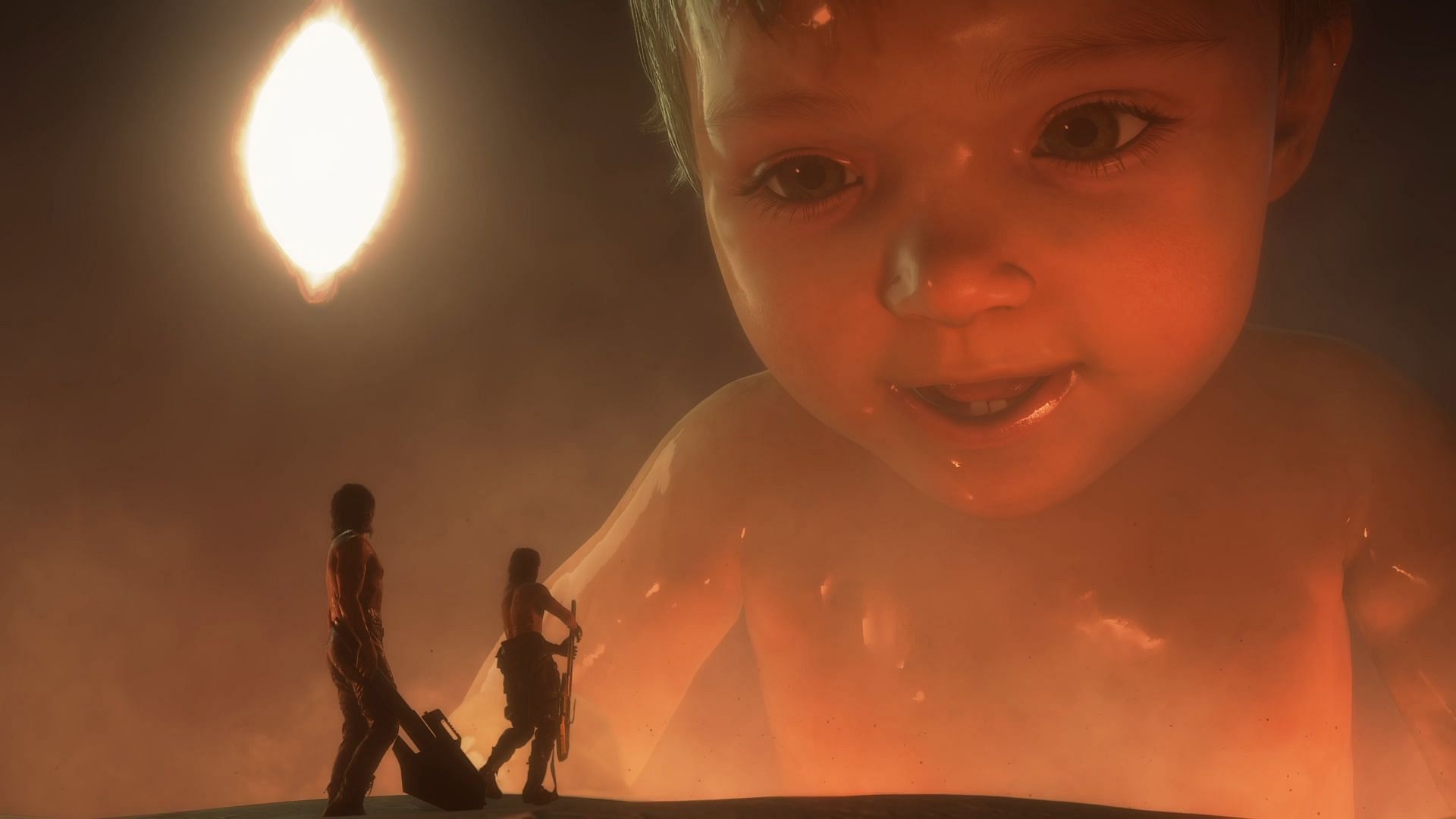 Giant baby Lou appears after the final battle (Image via Sony Interactive Entertainment)